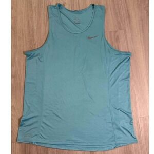 Nike Womens Teal Dri-Fit Racerback Tank Top Workout Athletic Size L